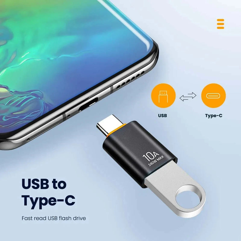 NNBILI Adaptador USB 3.0 OTG USB-C, convertidor macho a hembra, carga rápida, transferencia de datos, para  Xiaomi Samsung, 10A